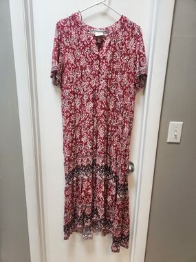 Knox Rose Red Paisley Maxi Dress